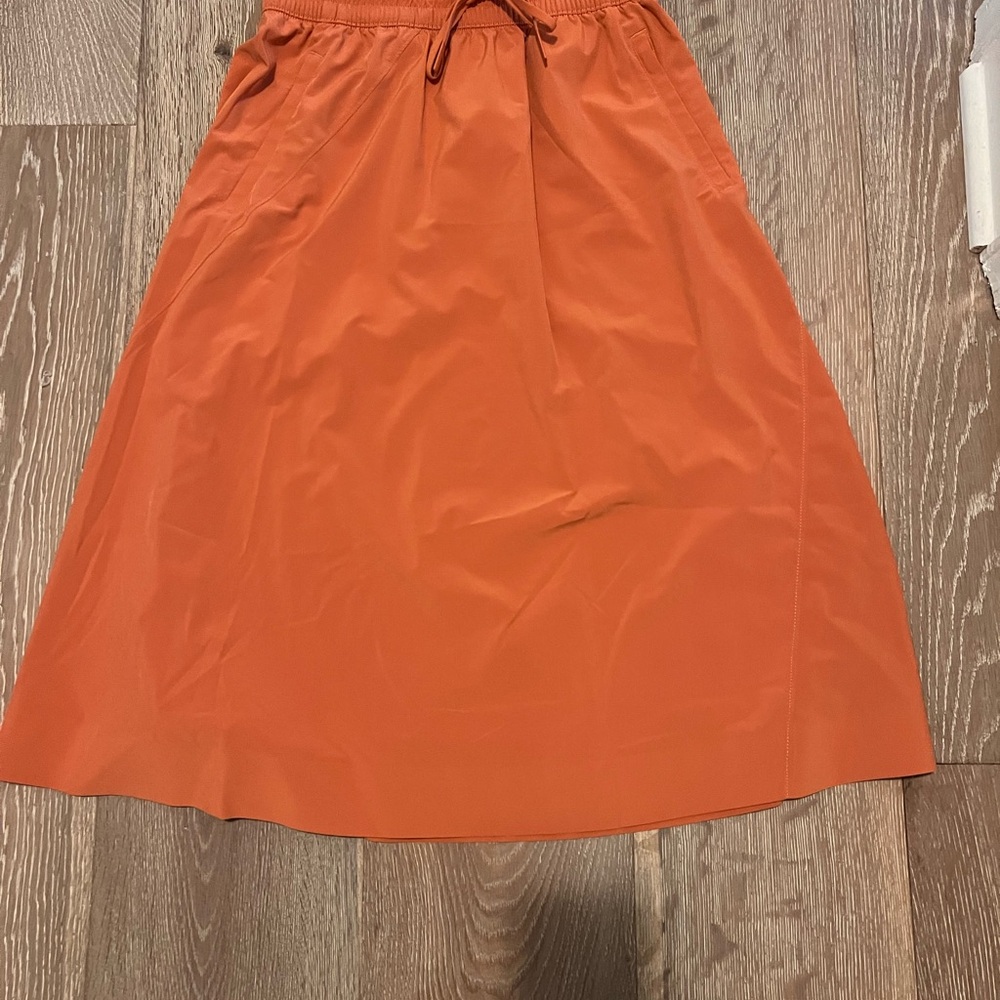 Athleta Rust Orange Midi Skirt - Picture 3 of 6
